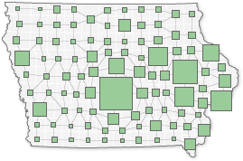 Iowa county map